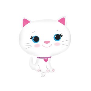 Folienballon - Figur Katze Kitten weiß - XL -...