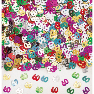 Konfetti Zahl 60 - bunt (15g)