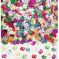 Konfetti Zahl 60 - bunt (15g)