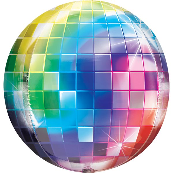 Ballon Diskokugel bunt - XL/Folie