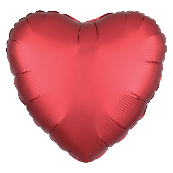 Folienballon - Herz Rot Satin - S - 45 cm / 0,02 m³