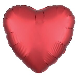 Folienballon - Herz Rot Satin - S - 45 cm / 0,02 m³