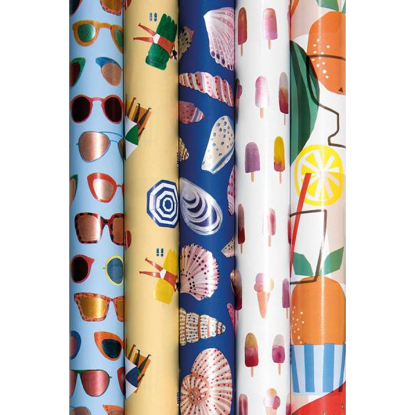 Geschenkpapier Lido Rimmi, 70cm x 2m Muscheln