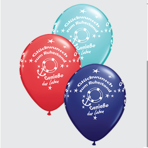 Latexballon - Motiv Glückwunsch zum Ruhestand