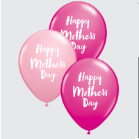 Latexballon - Motiv Happy Mother Day - weiße schrift, 27,5cm, 0,017m³