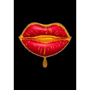 Folienballon - Figur Lips Satin - XXL - 78 cm / 0,07 m&sup3;