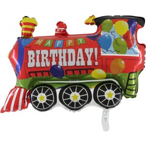 Folienballon - Figur Zug Happy Birthday - XXL -...