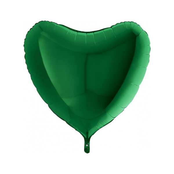 Folienballon - Herz Grün - XXXL - 91 cm / 0,12 m³