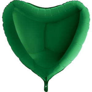 Ballon Herz Grün - XXXL/Folie - 91 cm/0,12 m³