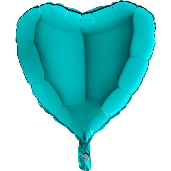 Ballon Herz Türkis - XXXL/Folie - 91cm/0,12m³