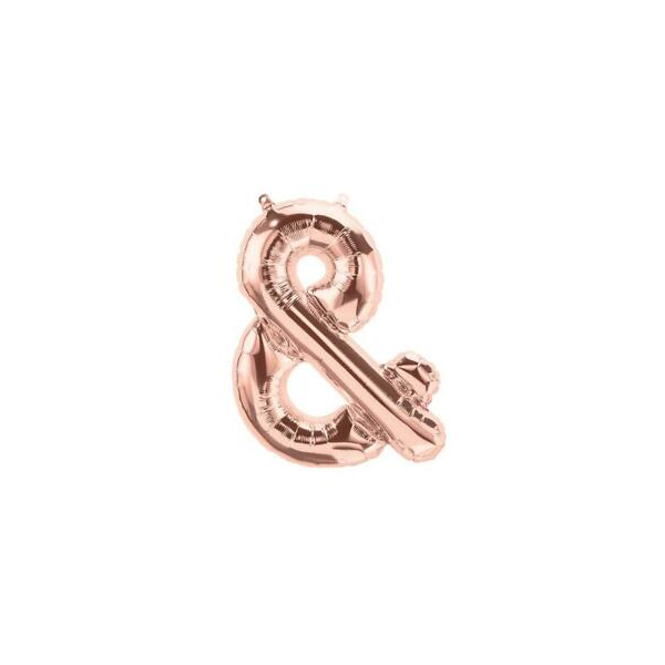 Folienballon - Buchstabe / Zeichen & - Rosegold - XS...