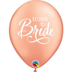 Latexballon - Motiv Team Bride, rose gold , 27,5cm,...