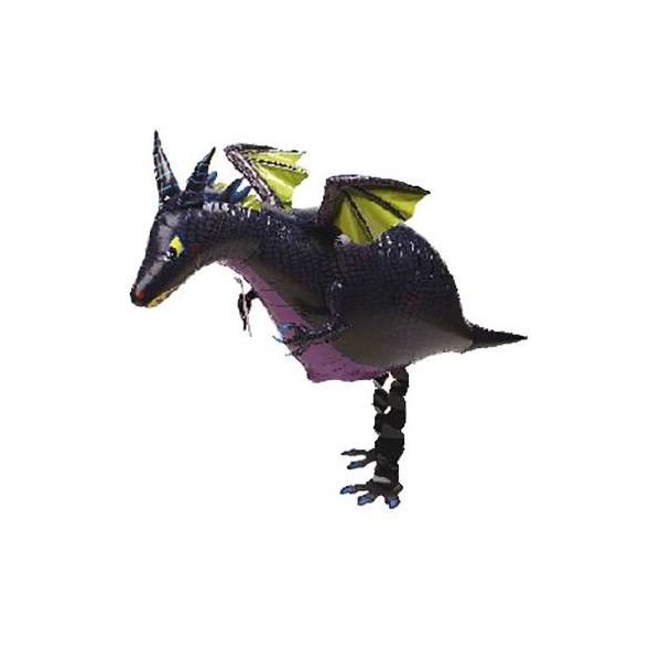 Folienballon - Airwalker Drache schwarz - XXL - 114cm...