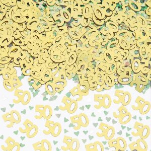 Konfetti Zahl 50 in gold, 14g