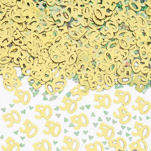 Konfetti Zahl 50 in gold, 14g