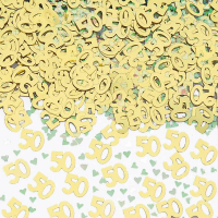 Konfetti Zahl 50 in gold, 14g