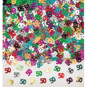 Konfetti Zahl 50 bunt (14g)