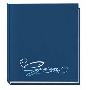 Gästebuch in blau mit Prägung