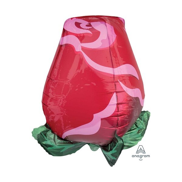 Folienballon - Figur Rote Rose - XL - 55 cm / 0,07 m&sup3;