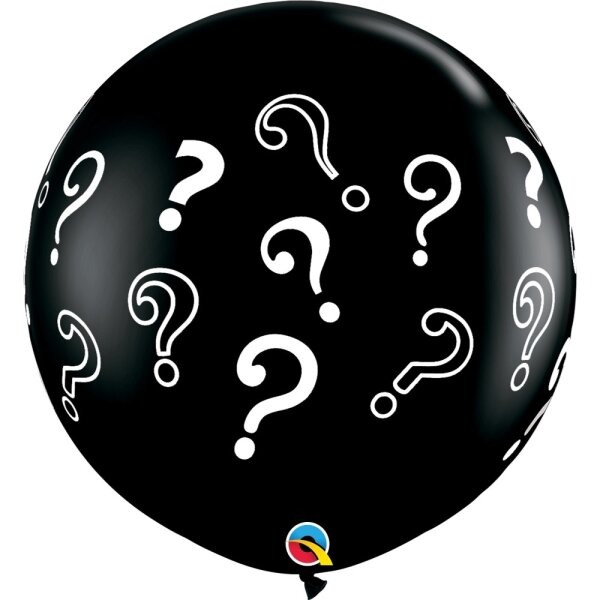 Latexballon - Motiv ???, schwarz - XXL - 90 cm / 0,42m&sup3;