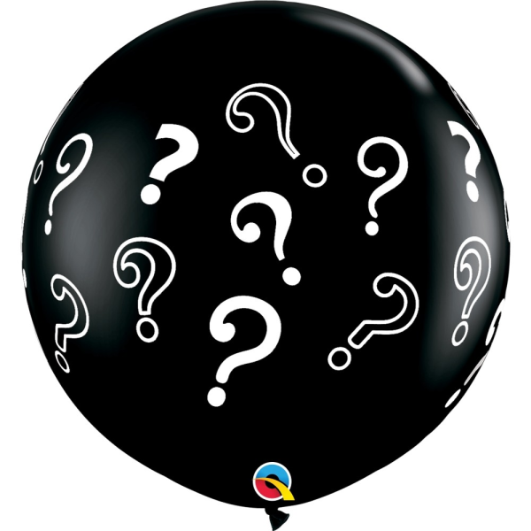 Latexballon - Motiv ???, schwarz - XXL - 90 cm / 0,42m³