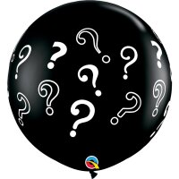 Latexballon - Motiv ???, schwarz - XXL - 90 cm / 0,42m&sup3;
