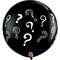 Latexballon - Motiv ???, schwarz - XXL - 90 cm / 0,42m³