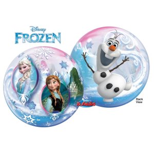 Ballon Single Bubble Frozen Anna Elsa & Olaf