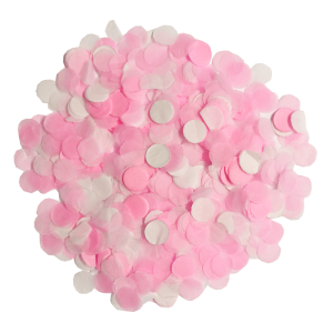 Konfetti, Papier, rosa/weiss, 0,8cm, 50g