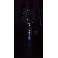 LED Ballon - Transparent mit LEDs ca 60 cm mit Stab - VME