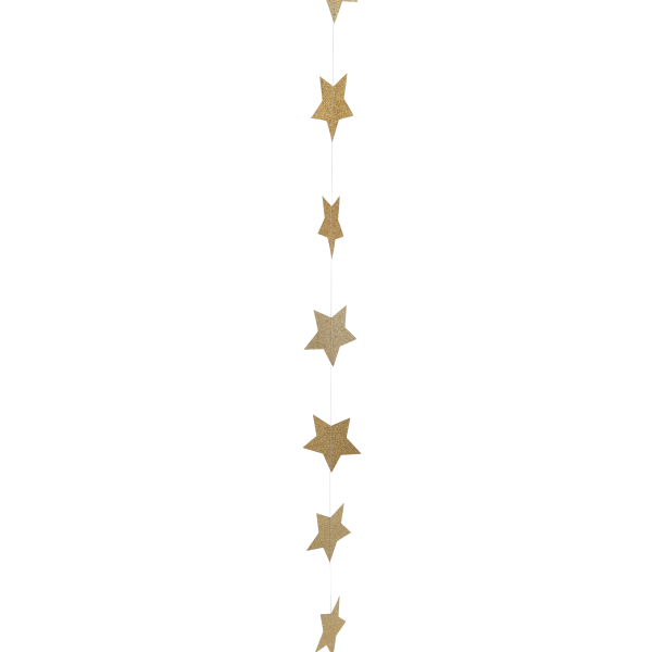 Hängedekor - Sterne gold - 1,5 m
