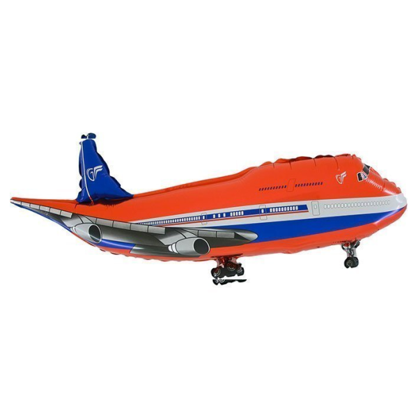 Folienballon - Figur Flugzeug Rot - XXL - 74 cm / 0,07...
