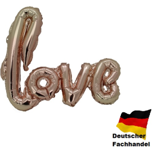 Folienballon - Schriftzug love rosegold - 40 cm&Luft (2)