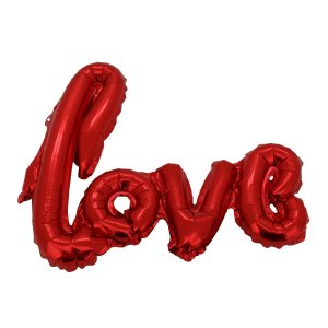 Ballon Schriftzug love rot