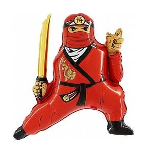 Folienballon - Figur Ninja rot - XXL - 68 cm / 0,07 m³