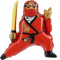Folienballon - Figur Ninja rot - XXL - 68 cm / 0,07 m³