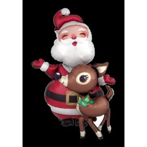 Folienballon - Airwalker Weihnachtsmann - XXXL - 121 cm /...