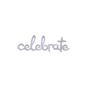 Folienballon - Schriftzug celebrate silber - 149x50 cm /...