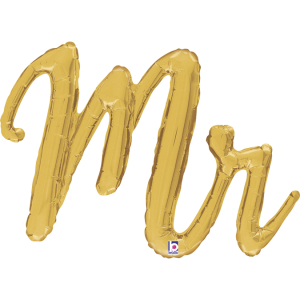 Folienballon - Schriftzug Mr gold - 112 cm / Luft