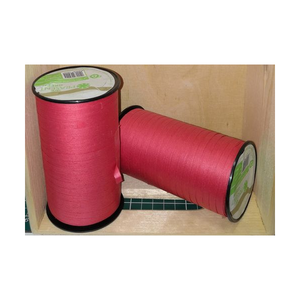 Kräuselband aus Baumwolle rot 5mm x 100m