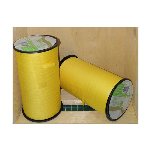 Kräuselband aus Baumwolle gelb 5mm x 100m
