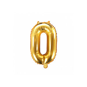 Ballon Zahl 0 Gold - 40cm - Luftf&uuml;llend