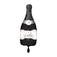 Folienballon - Figur Wine Bottle Black - XXL - 91 cm / 0,07 m³