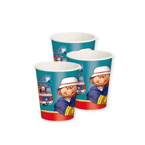 Pappbecher Feuerwehr 256 ml (8)