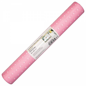Tischläufer 40 x 480 cm - rosa mit weissen punkten