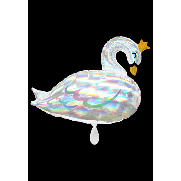 Folienballon - Figur Irisierender Schwan - XXL - 73 cm /...