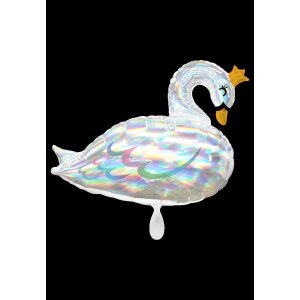 Folienballon - Figur Irisierender Schwan - XXL - 73 cm /...