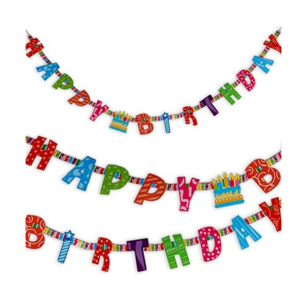 Girlande - Happy Birthday - 155 x 10 cm