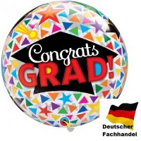 Single Bubble Ballon - Motiv Congrats Grad! - XL - 56cm/0,04m³