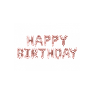Folienballon - Buchstaben - Set Happy Birthday Rosegold -...